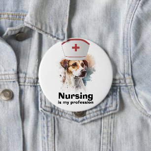 Labrador nurse dog lover ,nurse day  button