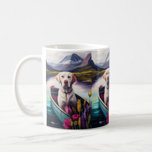 Labrador on a Paddle A Scenic Adventure Coffee Mug