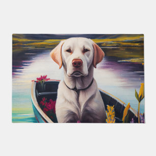 Labrador on a Paddle: A Scenic Adventure Doormat