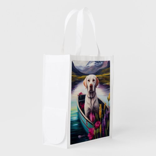 Labrador on a Paddle A Scenic Adventure Grocery Bag