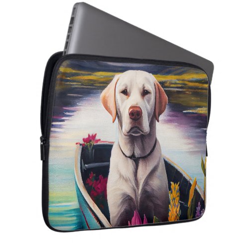 Labrador on a Paddle A Scenic Adventure Laptop Sleeve
