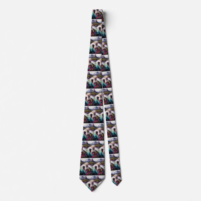 Labrador on a Paddle: A Scenic Adventure Neck Tie (Front)