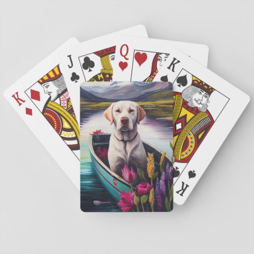 Labrador on a Paddle A Scenic Adventure Poker Cards