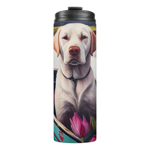 Labrador on a Paddle A Scenic Adventure Thermal Tumbler