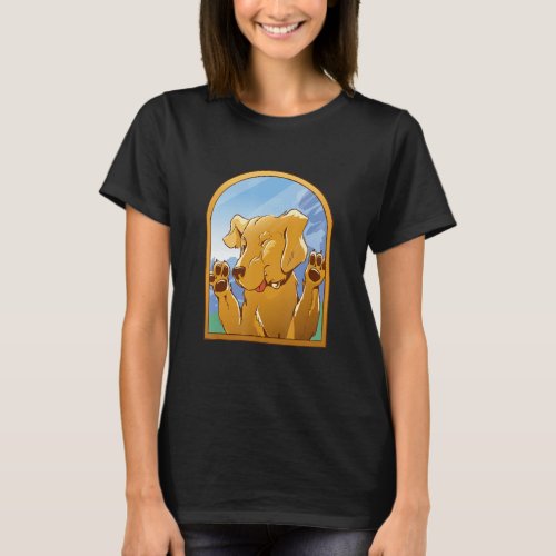 Labrador Parody Window Children   Golden Retriever T_Shirt