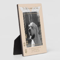 Labrador Photo Memorial Angel Wings Paw Prints Plaque