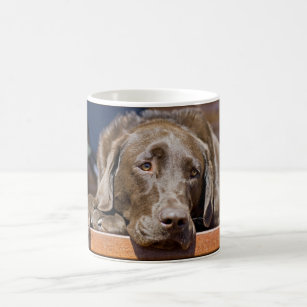Labrador Photo Placeholder Side Handle Text Coffee Mug