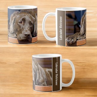 Labrador Photo Placeholder Side Handle Text