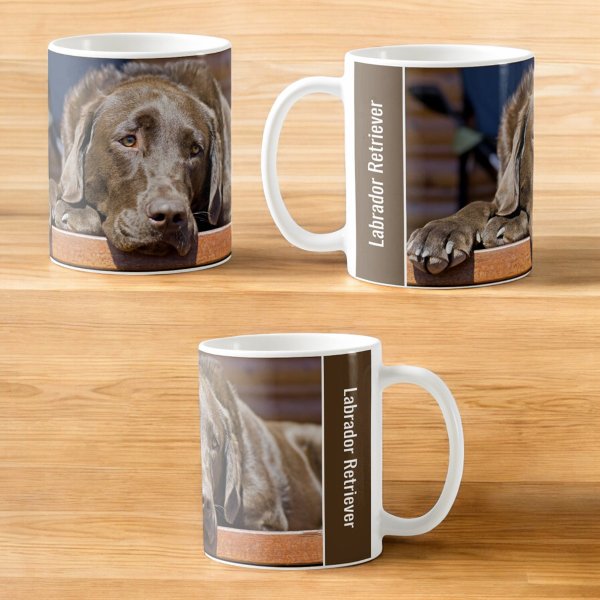 Labrador Photo Placeholder Side Handle Text