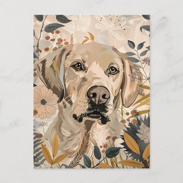 Labrador Portrait Art Postcard (Front)
