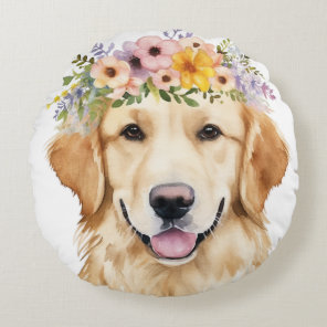 Labrador Princess Round Pillow