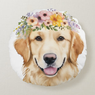 Labrador Princess Round Pillow