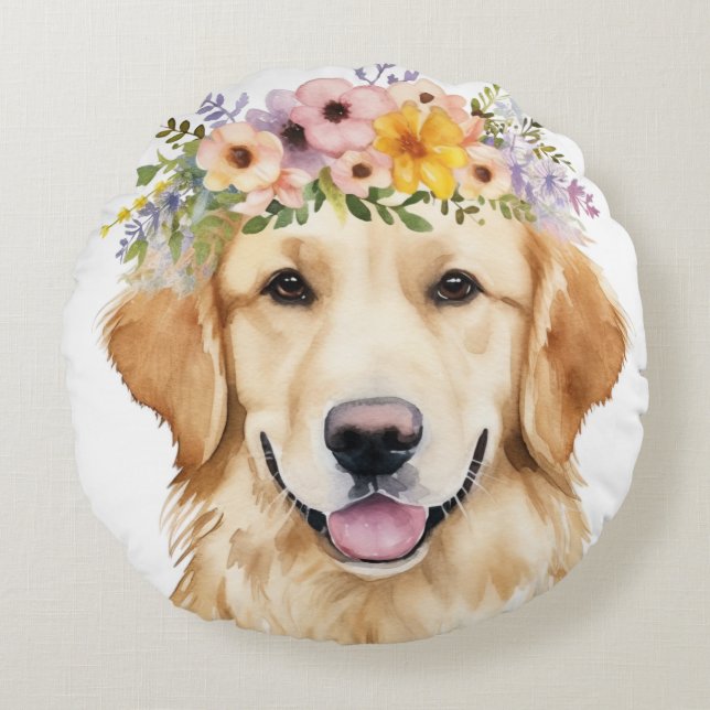 Labrador Princess Round Pillow (Front)