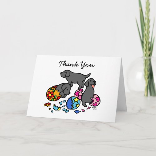 Labrador Puppies from Eggs Thank You Card