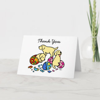 Labrador Puppies from Eggs Thank You Card