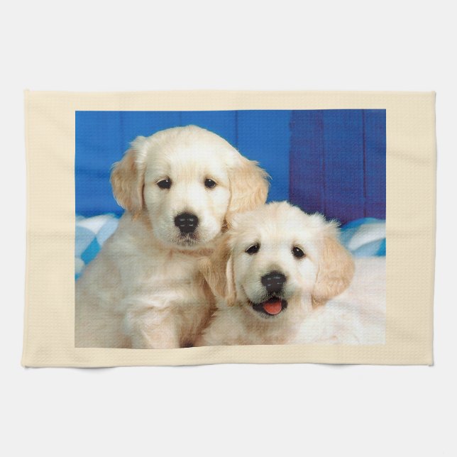 Labrador puppies  kitchen towel (Horizontal)