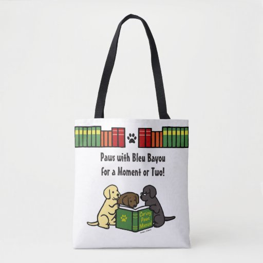 Labrador Puppies Reading Book Bag Books  