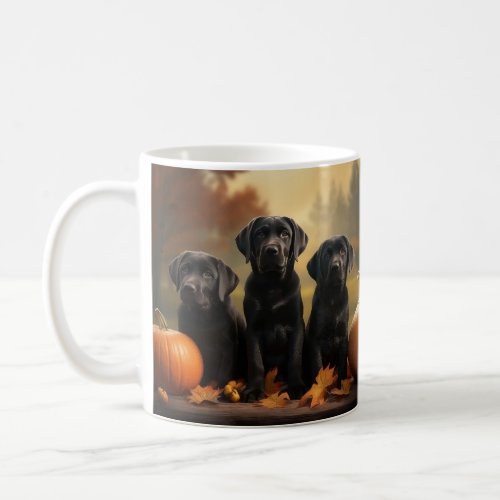 Labrador Puppy Autumn Delight Pumpkin  Coffee Mug