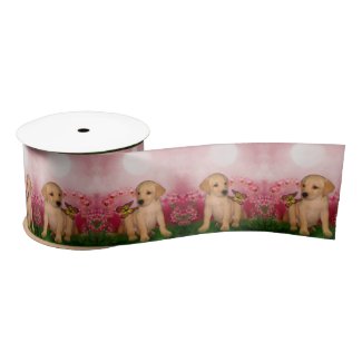 Labrador Puppy Butterfly Dog Art 