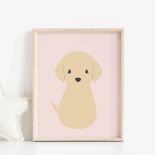 Labrador Puppy Dog Nursery Kids Poster