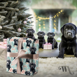 Labrador Puppy Modern Christmas Sm Wrapping Paper