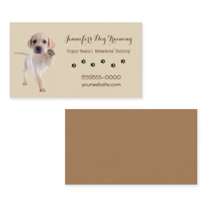 Labrador Puppy Paw Prints Canine Dog Training Pet  Business Card