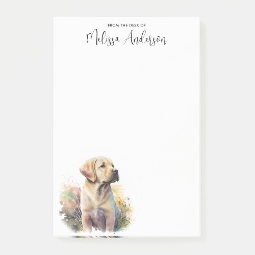 Labrador Puppy Retriever Personalized Dog Lover Post_it Notes