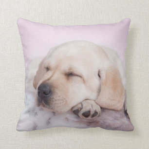 Labrador puppy throw pillow