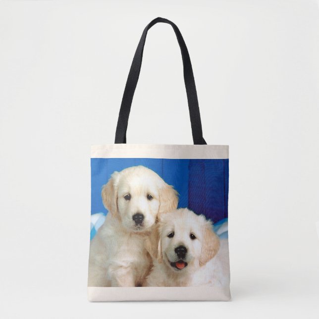 Labrador pups tote bag (Front)