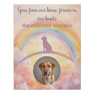 Labrador Rainbow Bridge Memorial Canvas