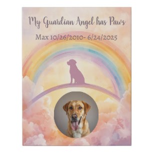  Labrador Rainbow Bridge Memorial Canvas