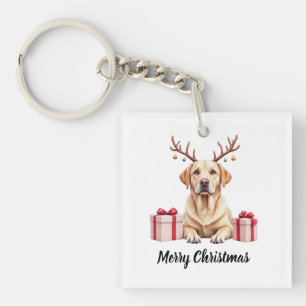 Labrador Reindeer Keychain