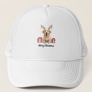 Labrador Reindeer Trucker Hat