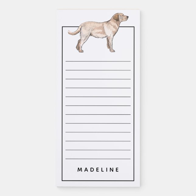 Labrador Retriever | Add Your Name Magnetic Notepad (Front)