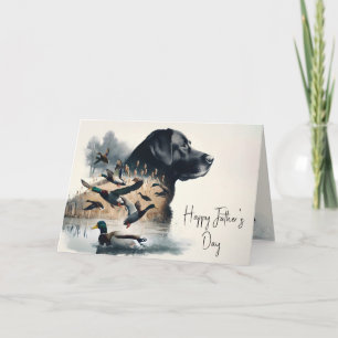 Labrador Retriever and Ducks Card