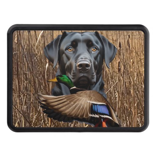 Labrador Retriever and Flying Mallard Hitch Cover