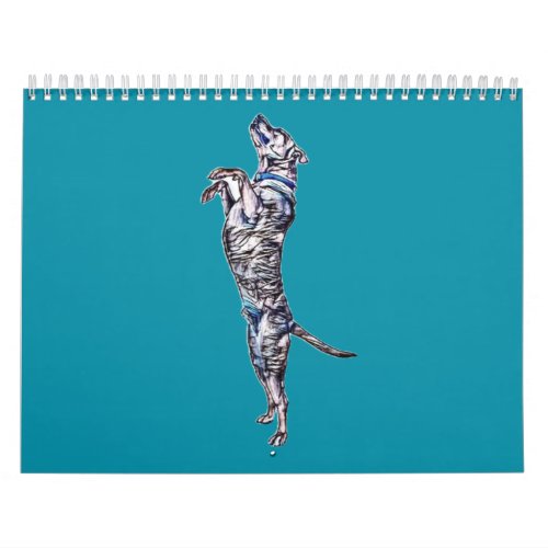 Labrador Retriever and Shepherd mixed breed dog st Calendar