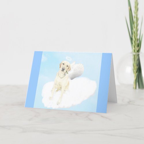 Labrador Retriever Angel Sympathy Card Dog