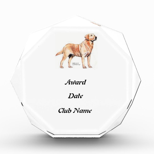 Labrador Retriever Award (Front)