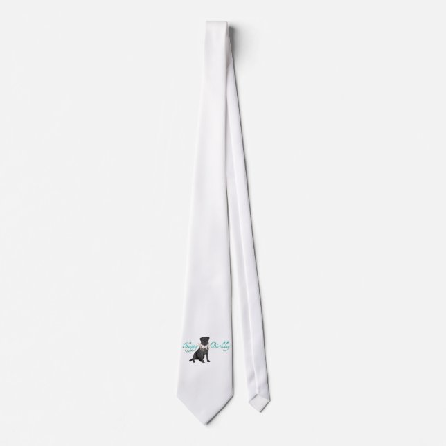 Labrador Retriever Birthday Greetings Neck Tie (Front)
