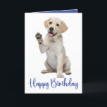 Labrador Retriever Birthday Yellow Lab Puppy Dog Card<br><div class="desc">Nothing makes a happy birthday better than the love of a Labrador retriever! Whether you're celebrating a devoted fur mama or a passionate dog-loving mom, this adorable yellow lab puppy card is perfect for sending warm wishes. Featuring a charming canine that embodies the endearing qualities of Labradors, it’s a heartfelt...</div>