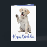 Labrador Retriever Birthday Yellow Lab Puppy Dog Card<br><div class="desc">Nothing makes a happy birthday better than the love of a Labrador retriever! Whether you're celebrating a devoted fur mama or a passionate dog-loving mom, this adorable yellow lab puppy card is perfect for sending warm wishes. Featuring a charming canine that embodies the endearing qualities of Labradors, it’s a heartfelt...</div>