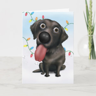 Labrador Retriever (Black) Christmas Holiday Card