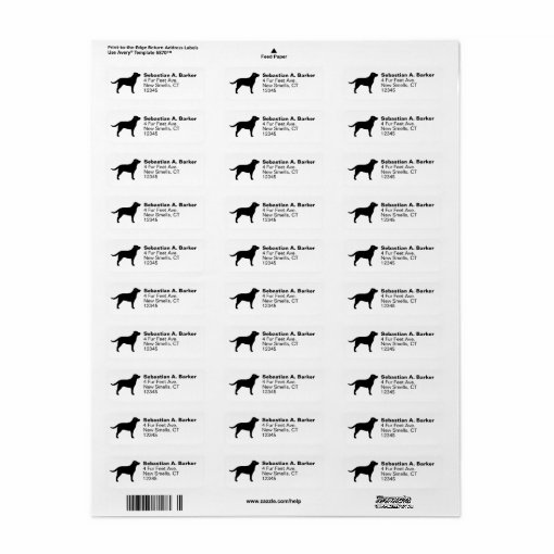 Labrador Retriever Black Lab Dog Return Address Label Zazzle