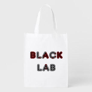 Labrador Retriever Black Lab Flag In Name Grocery Bag