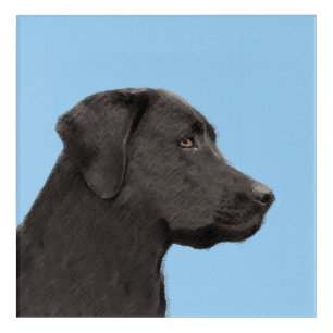 Labrador Retriever Black Painting Original Dog Art