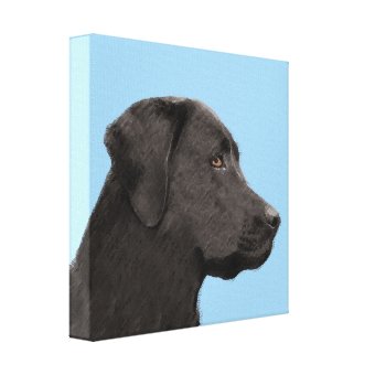 Labrador Retriever Black Painting Original Dog Art Canvas Print | Zazzle