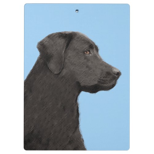 Labrador Retriever Black Painting Original Dog Art Clipboard
