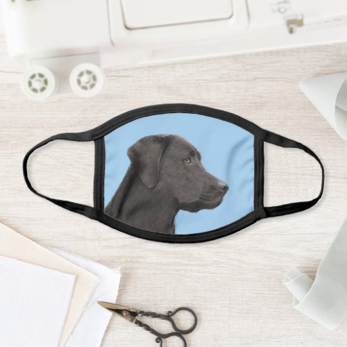 Labrador Retriever Black Painting Original Dog Art Face Mask