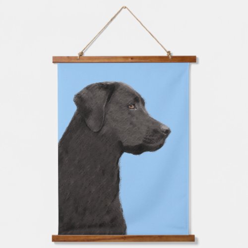 Labrador Retriever Black Painting Original Dog Art Hanging Tapestry